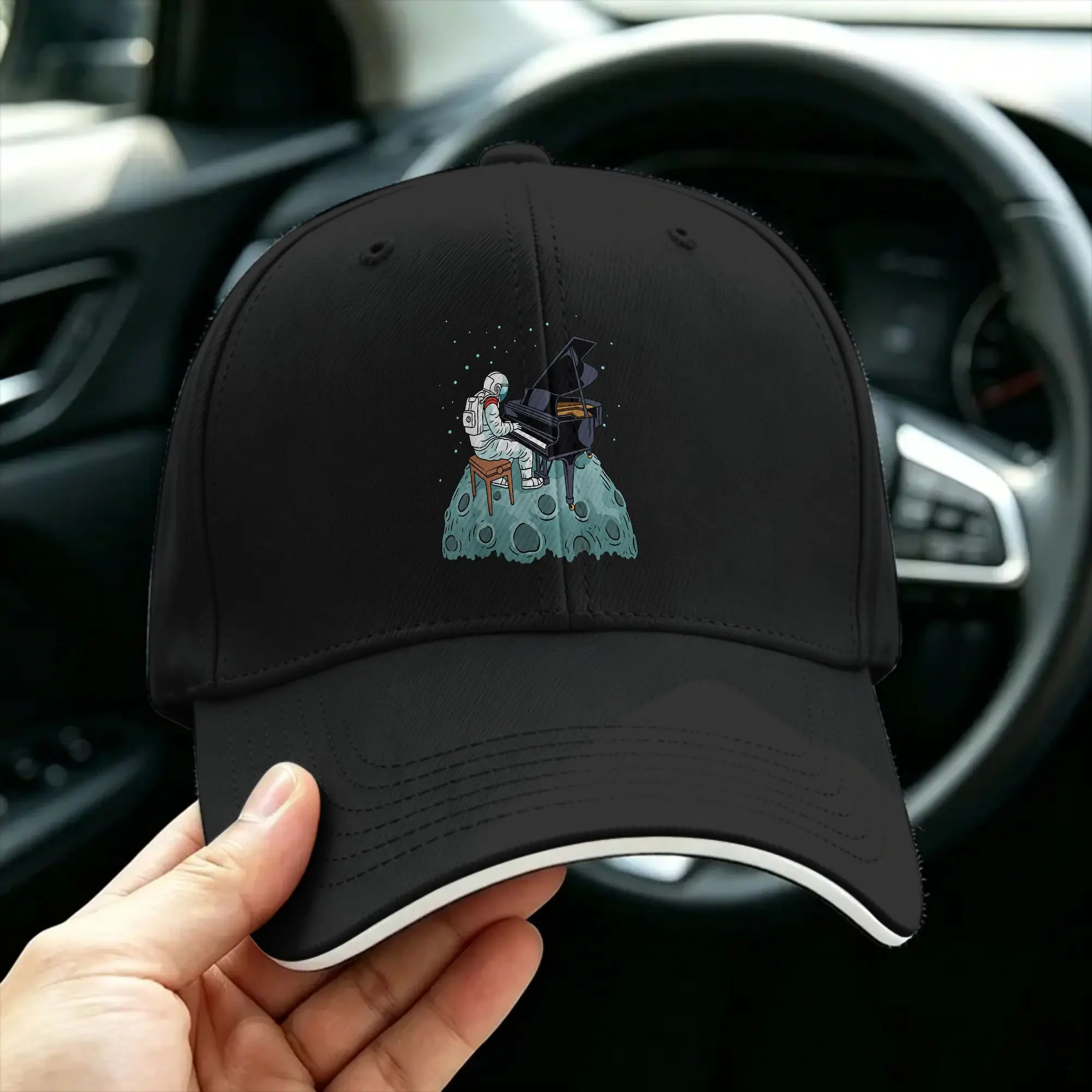 Funny Grand Piano Pianist Astronaut Music Baseball Cap  Men Women Design Trucker Hat Summer  Gym Dropshipping Snapback Cap