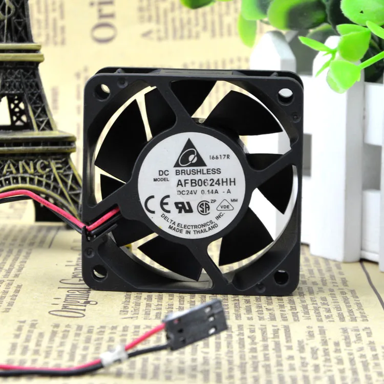Delta AFB0624HH 6025 24V 0.14A double ball, inverter cooling, fan 2 wires 60*60*25MM