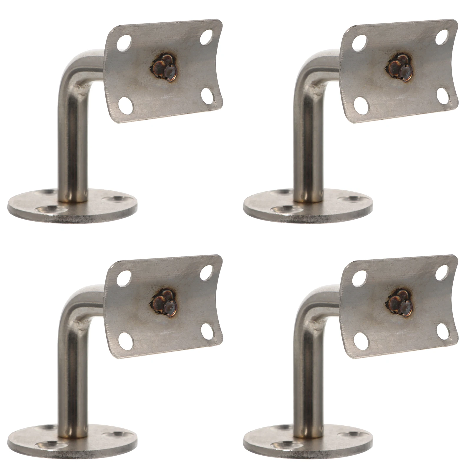 

4pcs Stainless Steel Stair Handrail Railing Hanger Armrest Support Silver Corrosion Resistant Durable Home Improvement Hotel