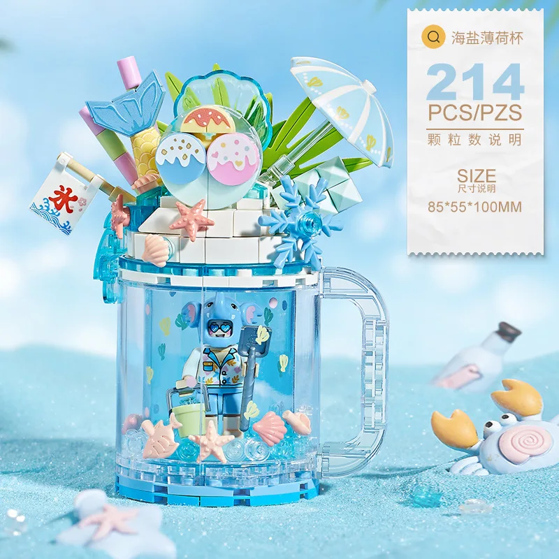 LOZ Ice Cream Cup Mini Building Blocks Fruit Juice Creative Cute City Model Milk Puzzle DIY Assembly Bricks Toy for Girl Gifts