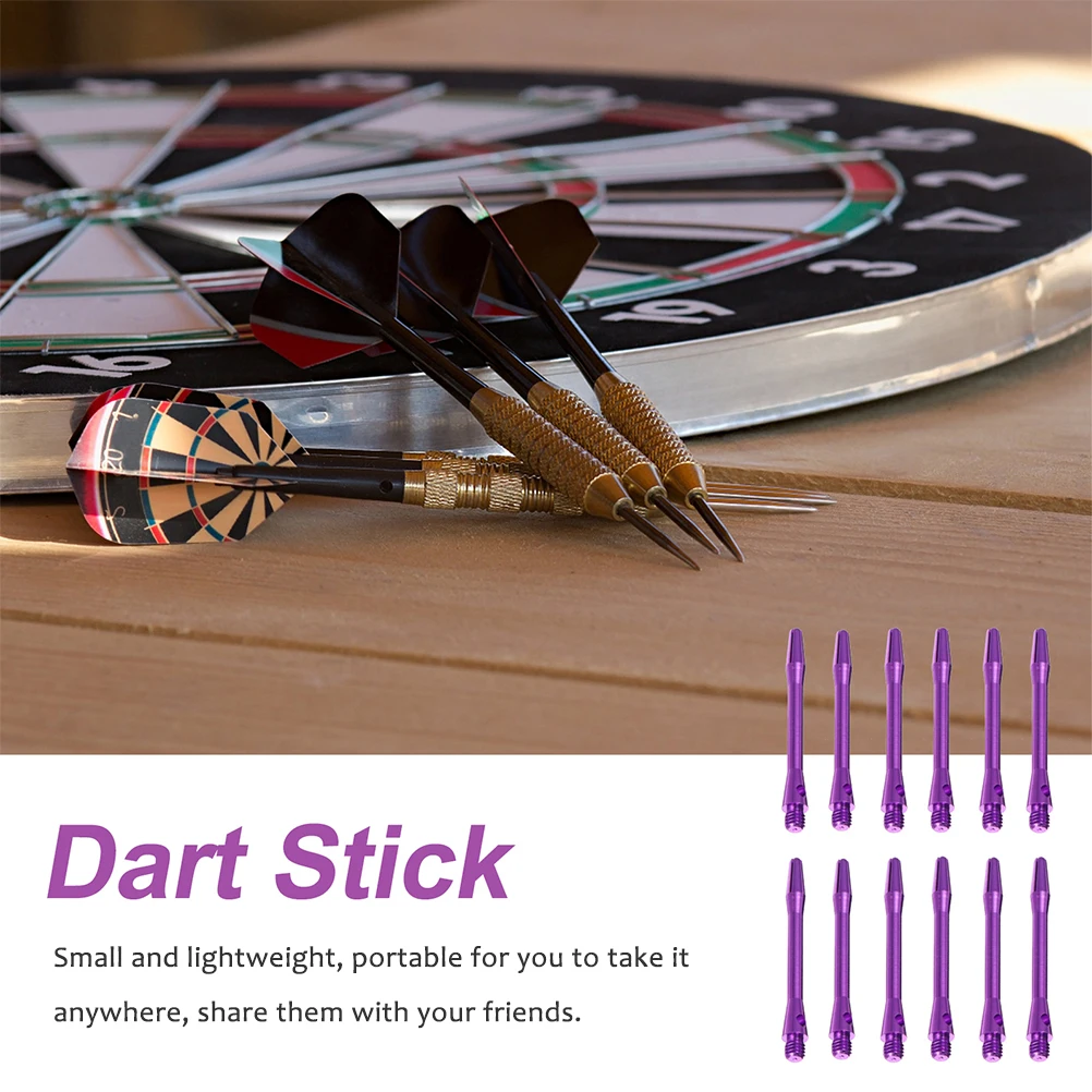 

12 Pcs Professional Dart Rod Accessories Lightweight Shafts Aluminum Alloy