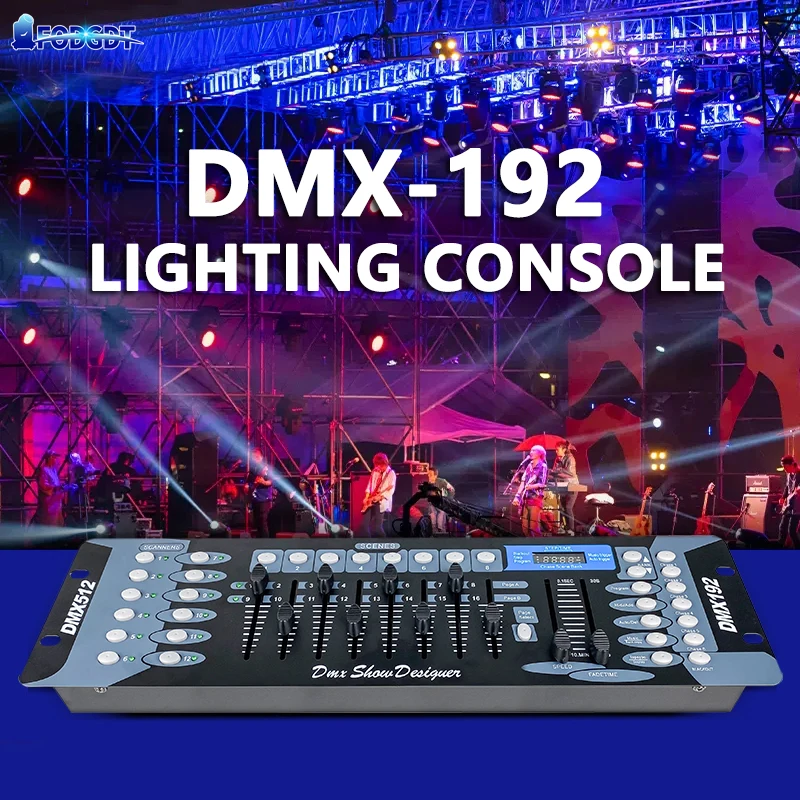 fodgdt consolas de iluminacao para dj party lighting console dmx512 control disco e wedding beam wash dmx 192 01