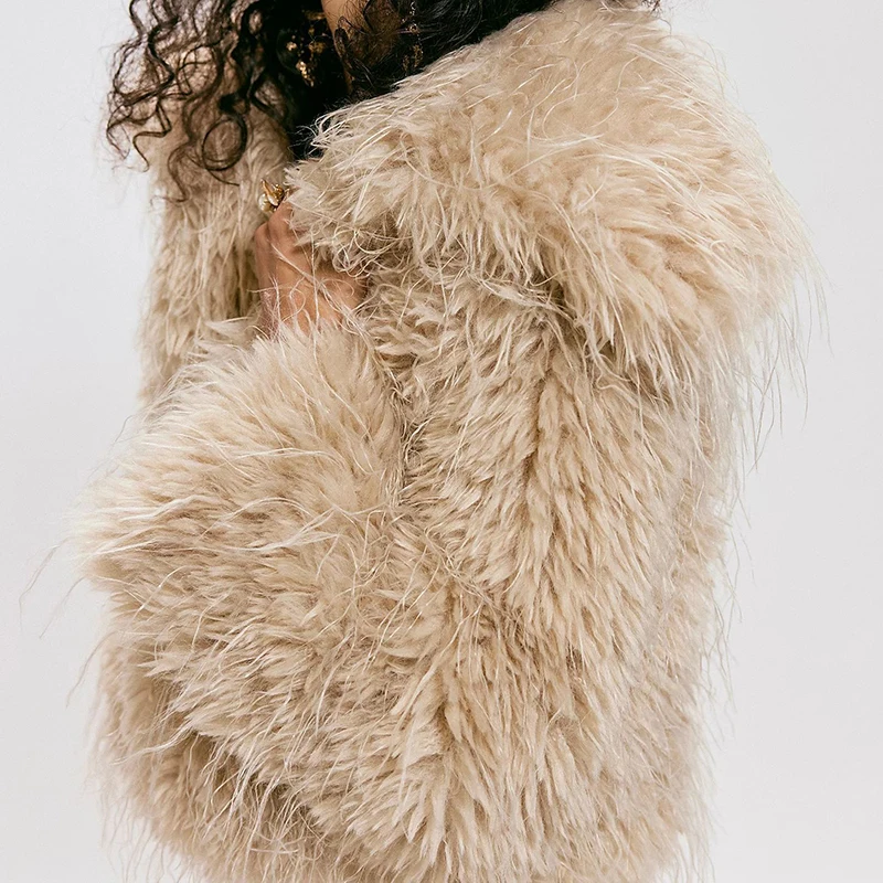 

Модная уличная одежда, шерстяная верхняя одежда с длинными рукавами, повседневный уличный кардиган, пальто, осень-зима, женская однотонная куртка с воротником с лацканами