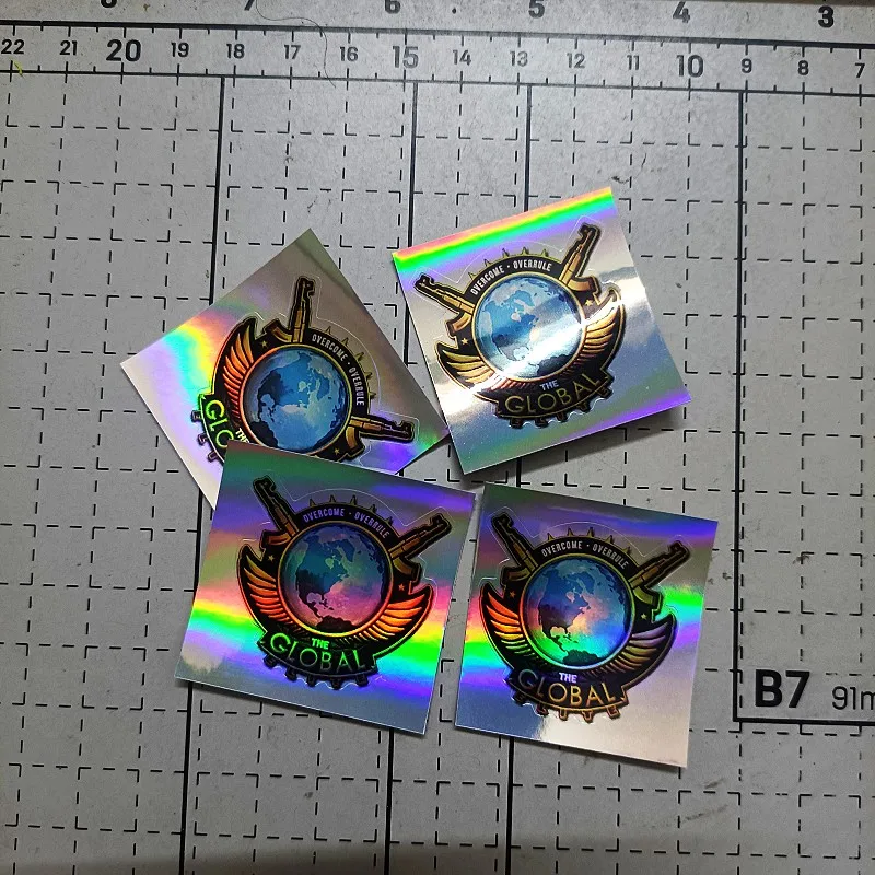 4Pcs Csgo Game Peripherals Holographic Print Stickers Physical Waterproof Mobile Phone, Computer, Laptop, Car Sticker Toys Gift