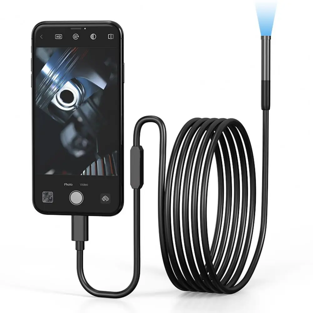 Industrial Endoscope 200w Pixel Pipeline Endoscope Detect Wi-Fi Connection Smart Phone for Android/IOS Type-C Endoscope Camera