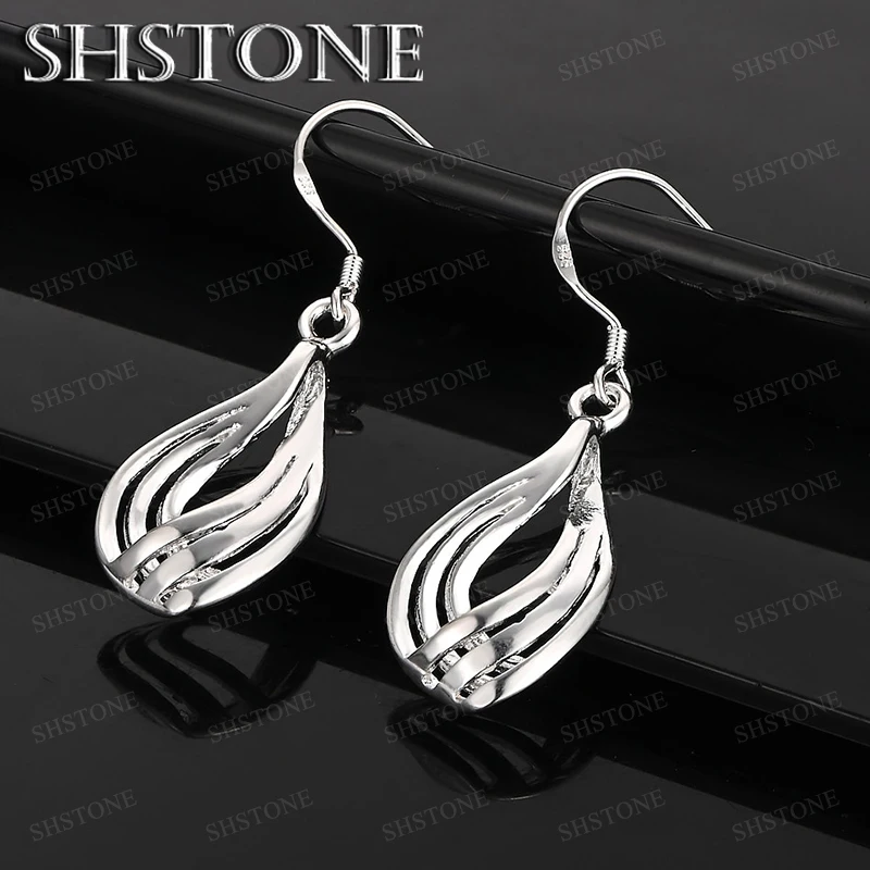 

Fashion Charm Jewelry Woman Wedding Engagement Party 925 Sterling Silver Drop Earring Delicate Silver Jewelry Accessories