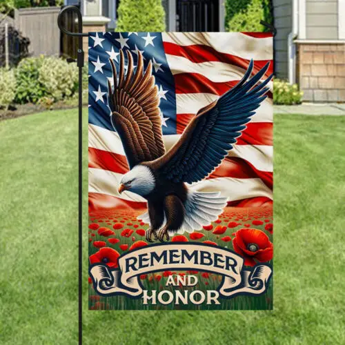 Patriot Eagle Memorial Day Remember and Honor Flag Garden Flag AAL HHM WZZ yyi