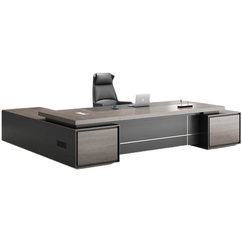 مكتب بتصميم بسيط وحديث، تخزين عتيق، خزائن مكاتب فاخرة وخفيفة عالية الجودة، أثاث تنفيذي Mesa De Escritorio #5
