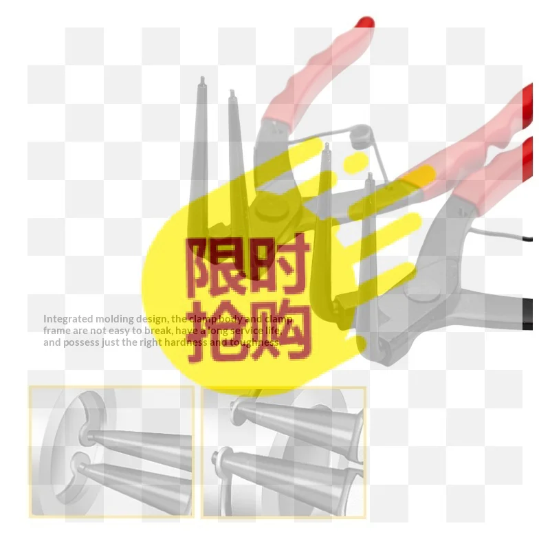 【BA】90/180 Degrees Bending Pliers Long Nose 90° 180° Bent Snap-Ring Pliers Heavy-duty Cylinder Internal Ring Remover