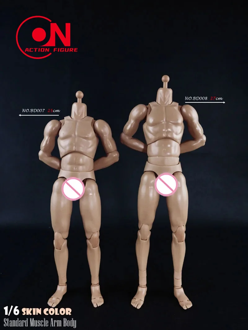 COOMODEL 1/6 männlicher Standard-Muskelgelenkkörper BD001 BD002 BD003 BD003 BD007 BD008 BD009 BD010 25/27CM Soldat Actionfigur Puppe