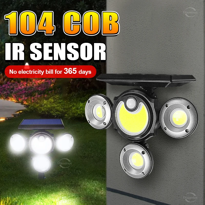 3Modes PIR Motion Sensor Solar Induction Light Solar Outdoor Lights Waterproo Garden Decoration Wall Lamp Security Lighting Led