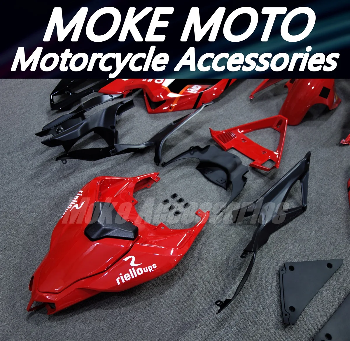 Motorcycle Fairings Kit Fit For 848 1098 1198 2007-2012 Bodywork Set Abs Injection Black White Red