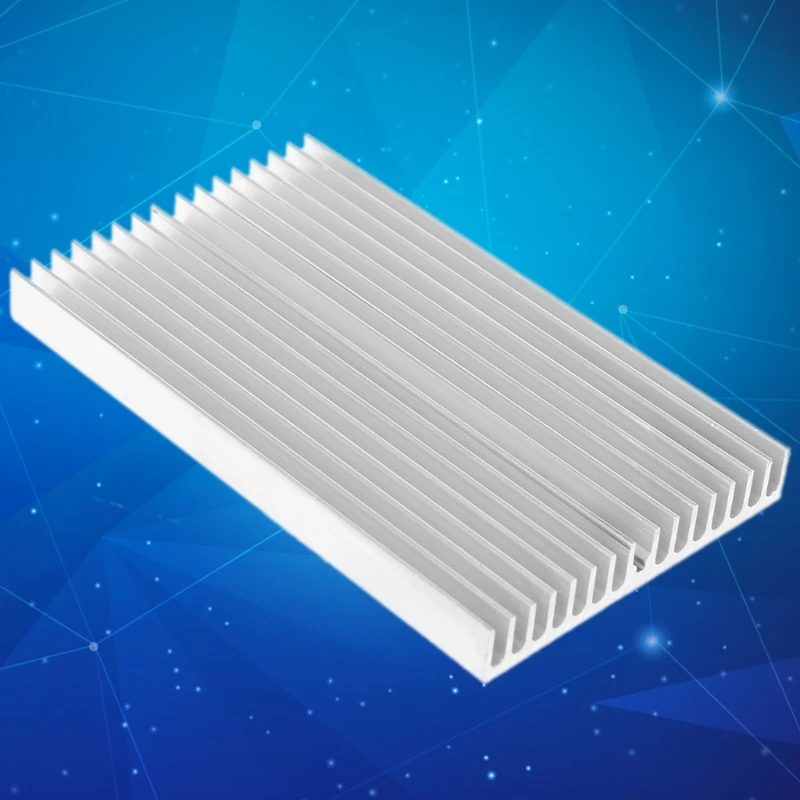 Новый ПК алюминиевый радиатор DIY Cooler Pad 100x60x10 мм для IC светодиодный силовой транзистор Прямая распродажа