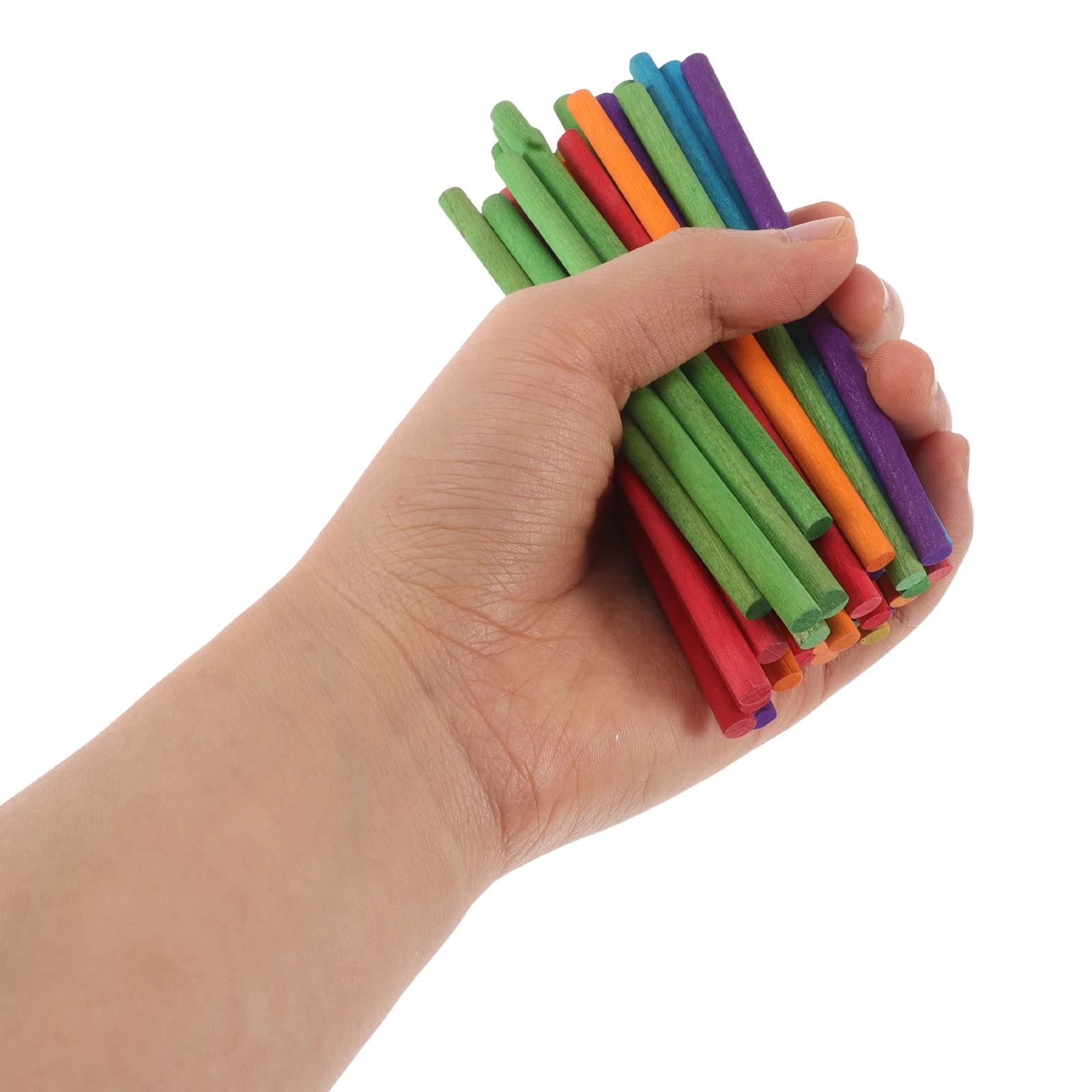 50本入り カラフルな木製スティック 大量 ハードウッド ミュージカル リズム おもちゃ 子供用 打楽器 教育 プレイセット