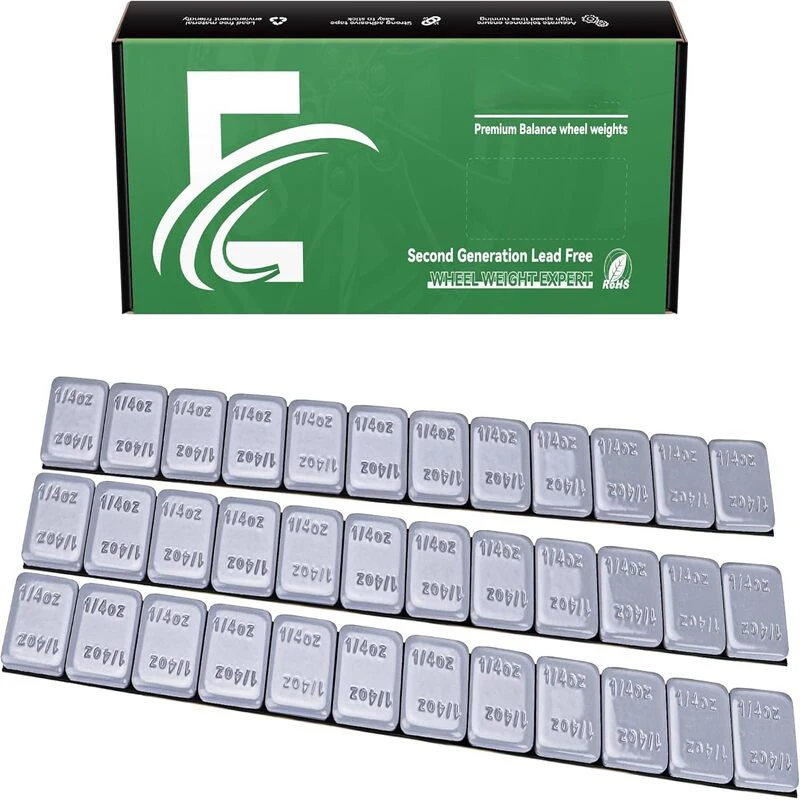 

Wheel Weights Gray 1/4oz, 72 oz/Box, 288pcs, with Strong Black Adhesive. 0.25 Ounce Stick on , Trucks, SUVs, Motorcycle