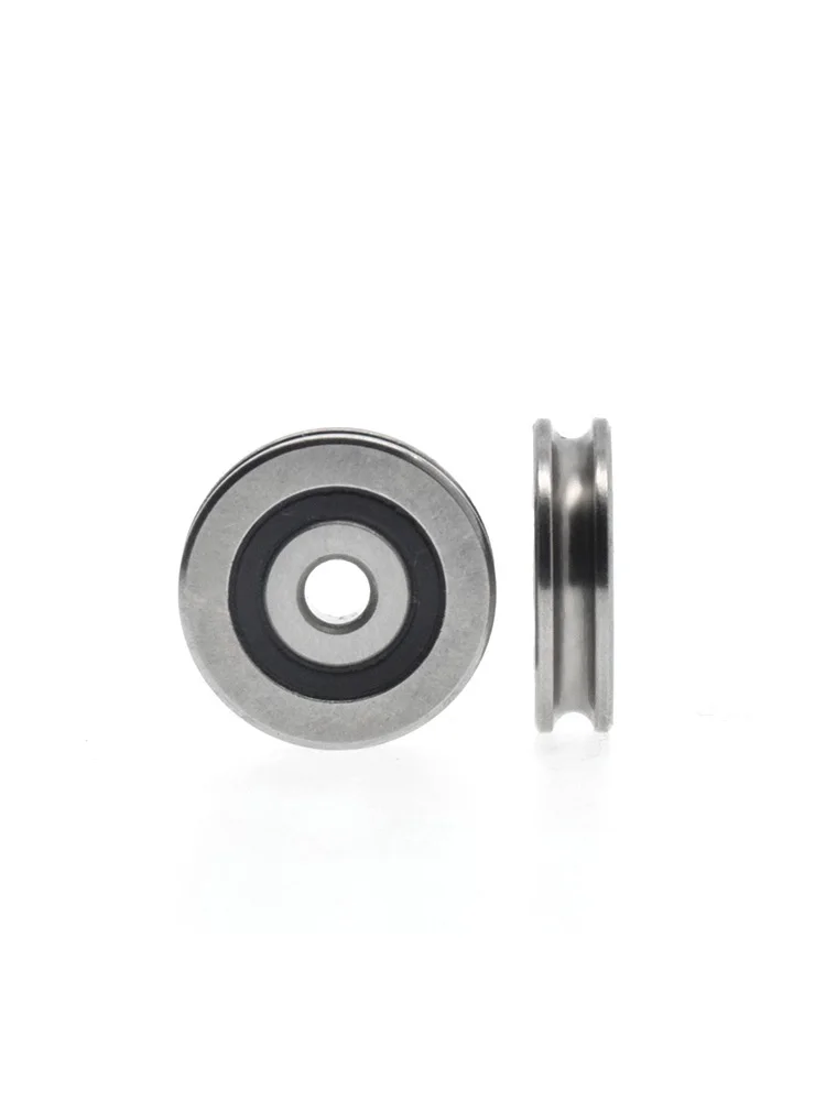 U-Groove Roda côncava, Metal Roda, R1 Track, Corda De Fio Roda Guia, Linha Fina Roda, Ferro Roda, Roda de rolamento, 3x16x4, 1Pc