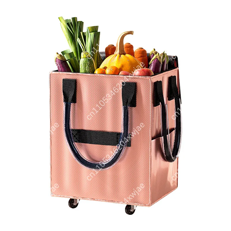 Ultra-light Hand-pulled Cart Trailer Folding Grocery Shopping Small Cart Trolley Home New Model