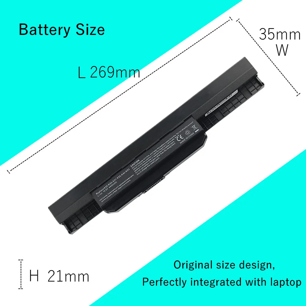 laptop battery for asus K53SE K53SJ K53SN K53SV K53T K53TA K53U K53Z P43 P43E P43F P43J P43S A31-K53 A32-K53 A41-K53 A42-K53