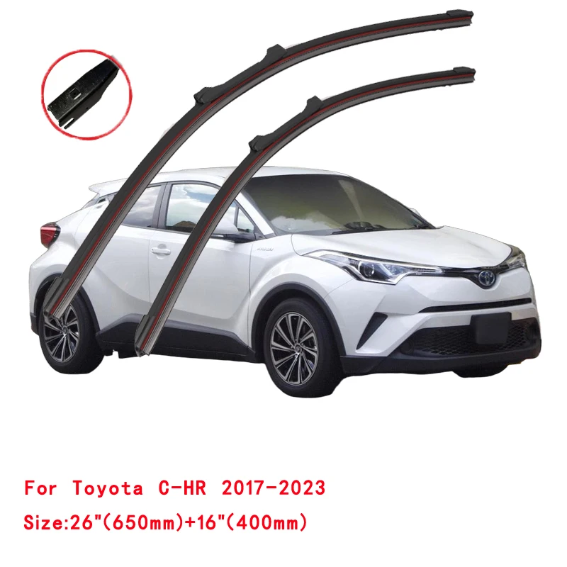 Para Toyota C-HR C HR CHR IZOA AX10 AX50 2018 2019 2020 2021 2022 limpiaparabrisas de goma parabrisas ventana accesorios de coche