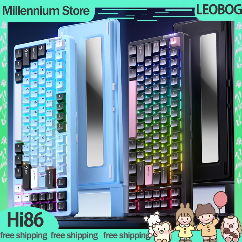 

Клавиатура LEOBOG Hi86 Механическая игровая, 2,4 ГГц, 3 режима, 86 клавиш