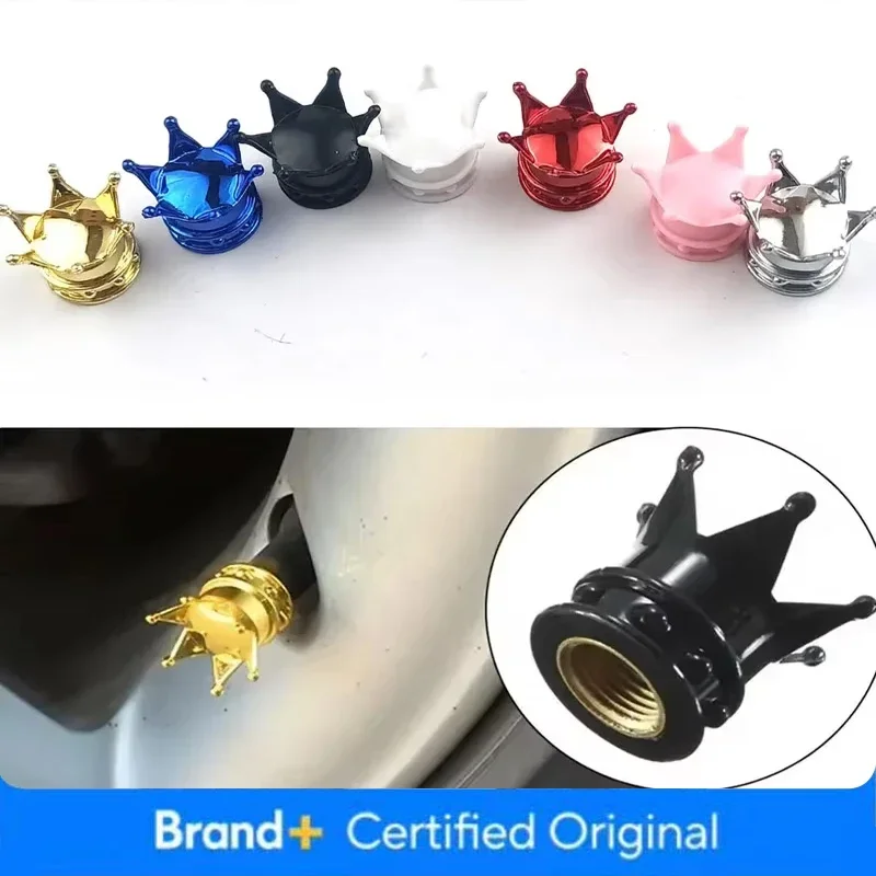 新しいタイヤバルブキャップ クラウンタイヤ改造アクセサリー タイヤバルブダストカバー タイヤクラウンバルブキャップ改造アクセサリー