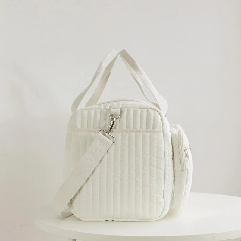 

J15U Stylish Large Capacity Diaper Bag with Delicate Embroidery for Mom, Portable Diaper Organiser for Travel and Daily Use