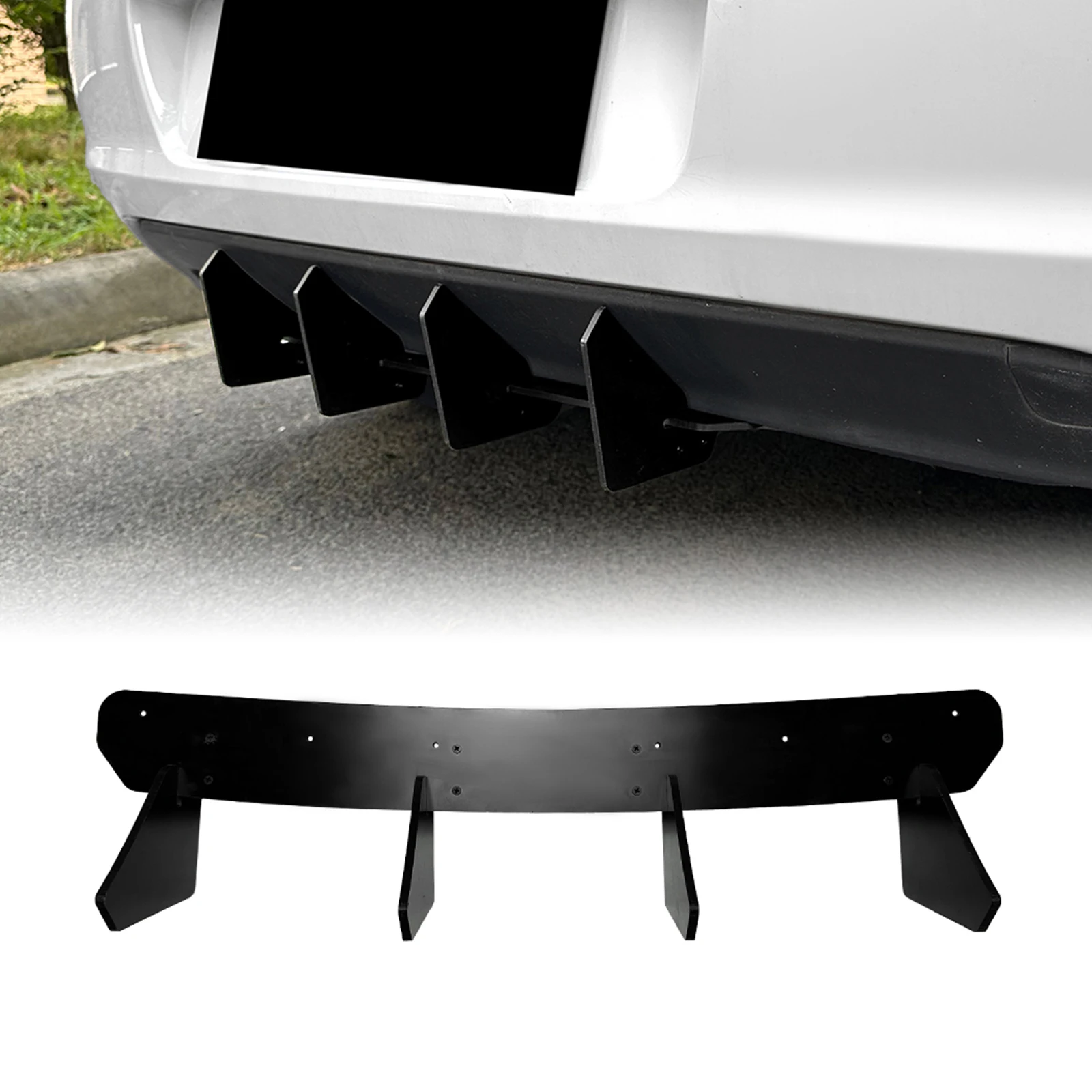 

Rear Bumper Diffuser Lip For Volkswagen VW Golf 6 MK6 Boot Tail Lower Body Spoiler Splitter Bracket Protector Plate Trim Kit