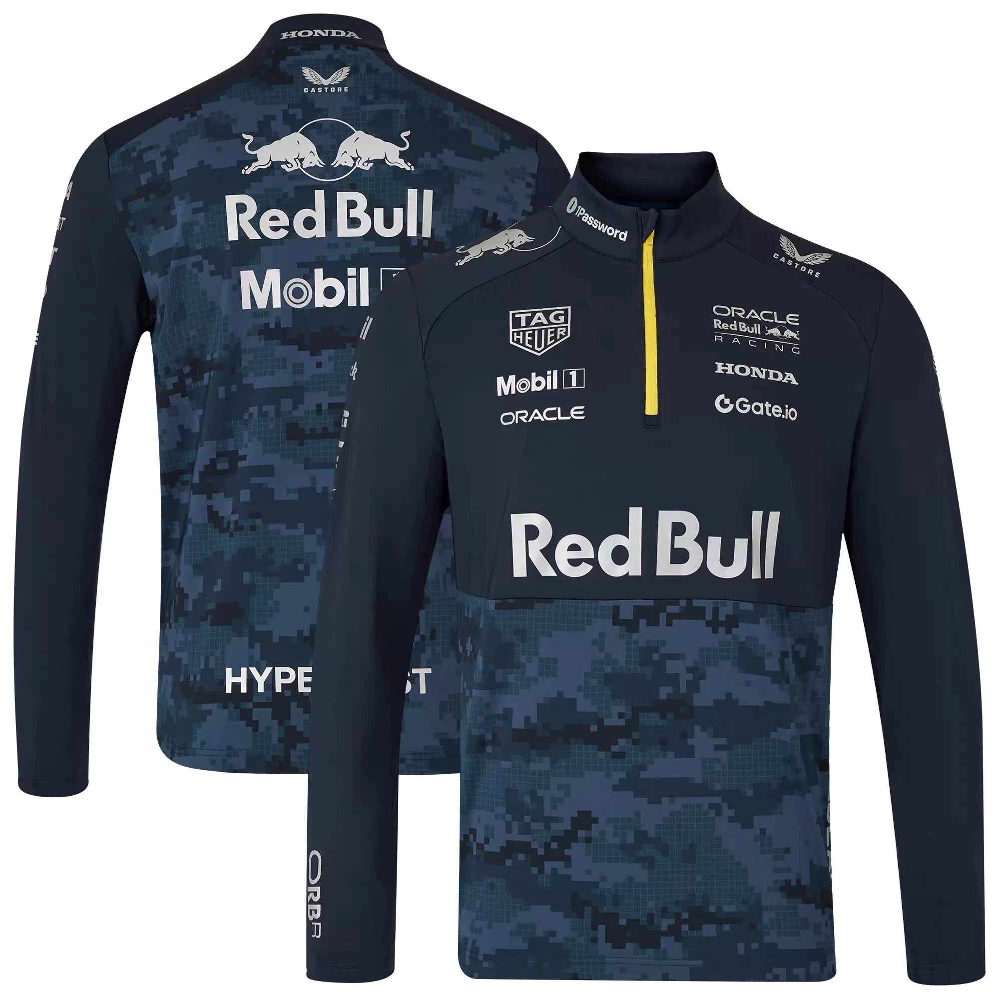 Cross-border F1 Camouflage Red Bull Stand Collar Sweatshirt, Thin Racing Suit, Unisex Off-Road Vehicle Long-Sleeve Racing Appare
