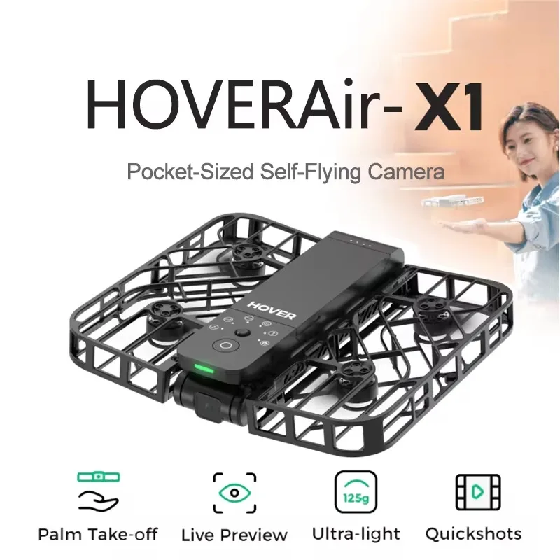 HOVER Air X1 Flying Camera Mini Drone Selfie Action Camera Hover Air X1 Automatic Follow Camera Present Pocket-Sized Self