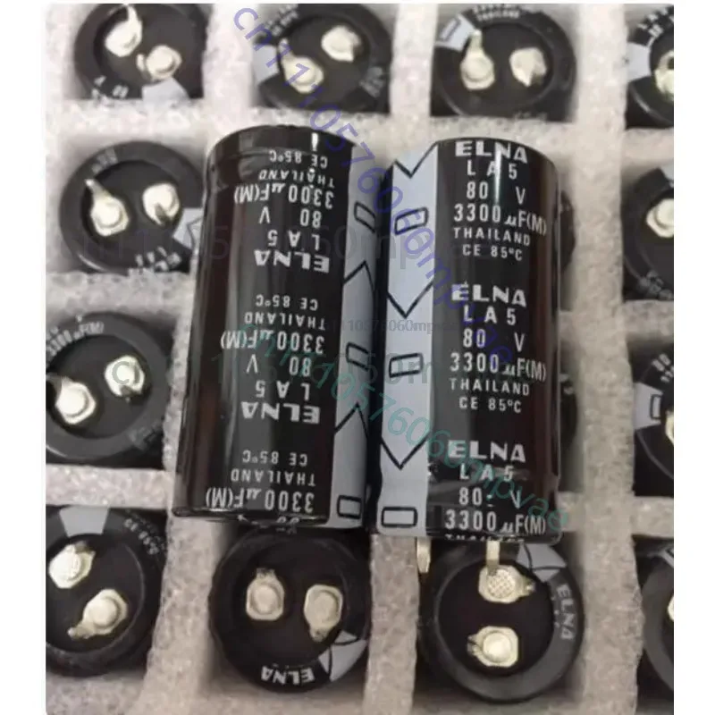 

4pcs Original Japanese ELNA 3300UF 80V 22x45mm fever aluminum electrolytic capacitor