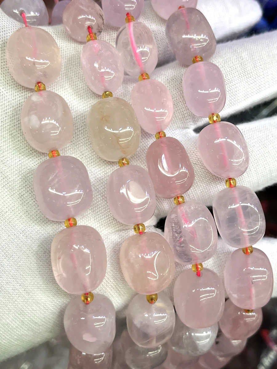 Natural Pink Crystal Conformal Irregular Irregular Faceted Loose For Jewelry Making DIY Necklace Bracelet 15''10x15mm