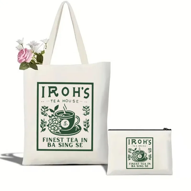 

Стильная сумка через плечо Iroh's Tea House Tote Bag большой вместимости для покупок, путешествий и ежедневного использования, идеальный подарок для любителей чая