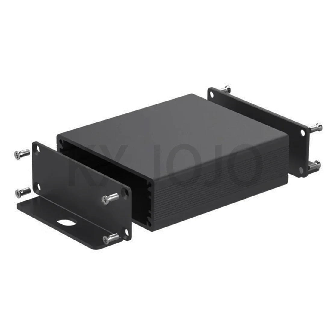 Custodia in alluminio 64*23.5*75/110mm custodia elettronica integrata argento/nero progetto PCB strumento alimentatore fai da te