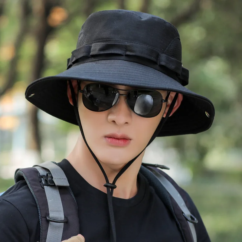 

Summer Hat Youth Men's Outgoing Mountaineering Hat Outdoor Fishing Sunshade Hat Leisure Fisherman Hat Sunscreen Mesh Cool Hat