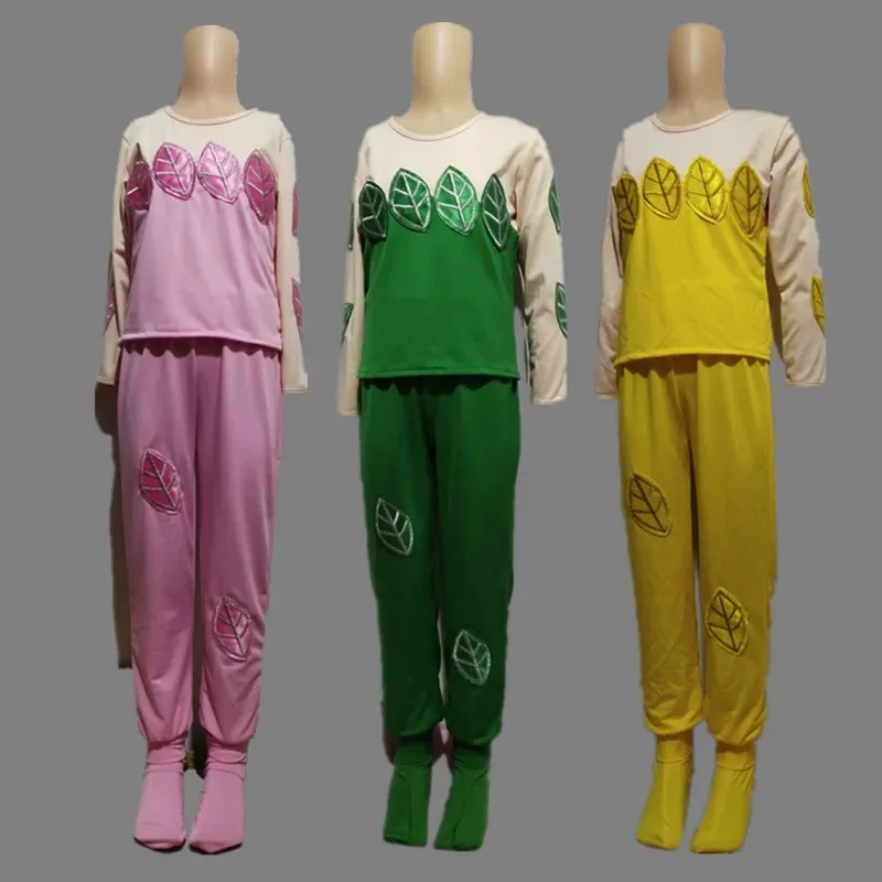 

Children's Grass Cosplay Dance Costumes for Children's Day Grass Dress Girls Jasmine Green Costumes Sunflowers Puffy Gauze DFD45