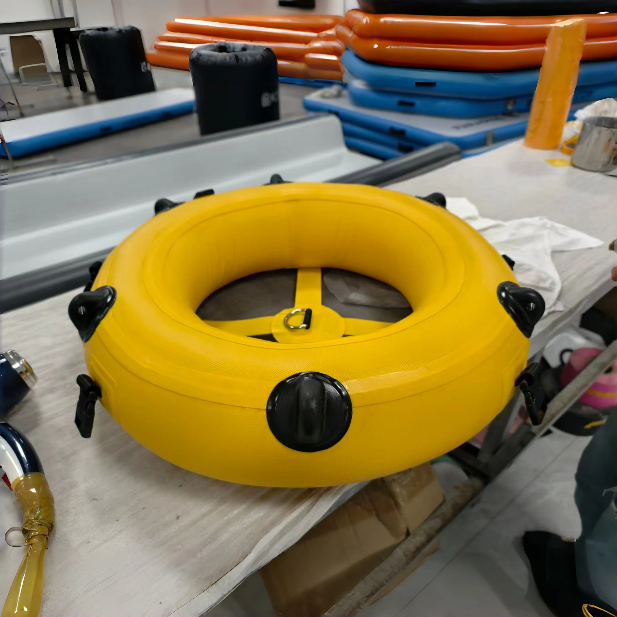 2026  Customizable Double Wall PVC Inflatable diving Swim Buoy Portable Training & Signaling Float 80cm Durable
