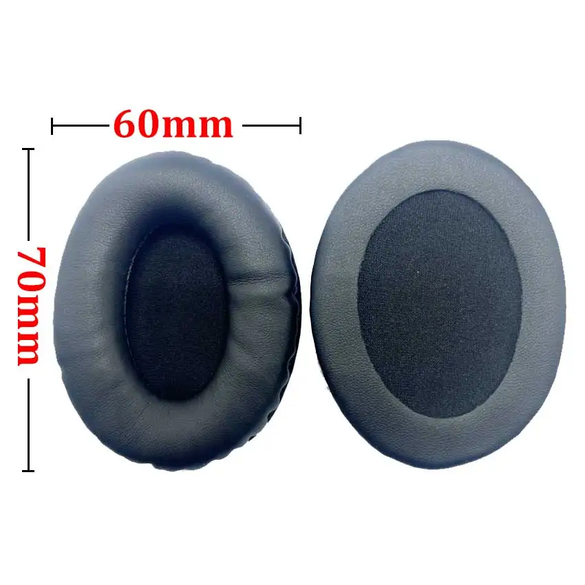 2pcs 60*70/80 65*85 70*90 75*95 80*100 85*105 90*110 100*120 mm Oval Ear Pads For Headphones Covers Sponge Leather Foam Cushion