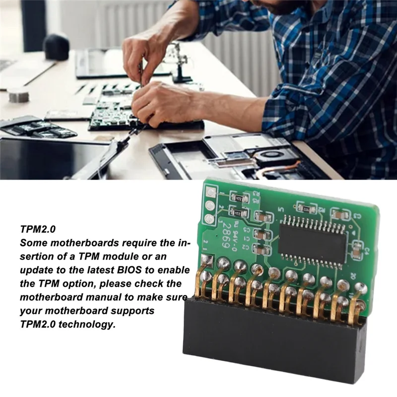 A92Z 20Pin TPM 2.0 Module Vertical Trusted Platform Module For AOM TPM 9665V TCG 2.0