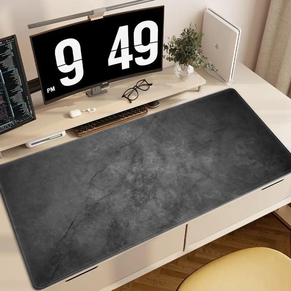 

Gray series mouse pad 100×50cm overlocked Large size mousepad xxl Black desktop keyboard table pad gray series gaming desk mat