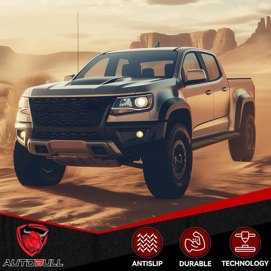 لوحات تشغيل 6 بوصات خطوات جانبية متوافقة مع 2005-2023 Toyota Tacoma Double Cab Crew Cab 4 أبواب كاملة الحجم باللون الأسود