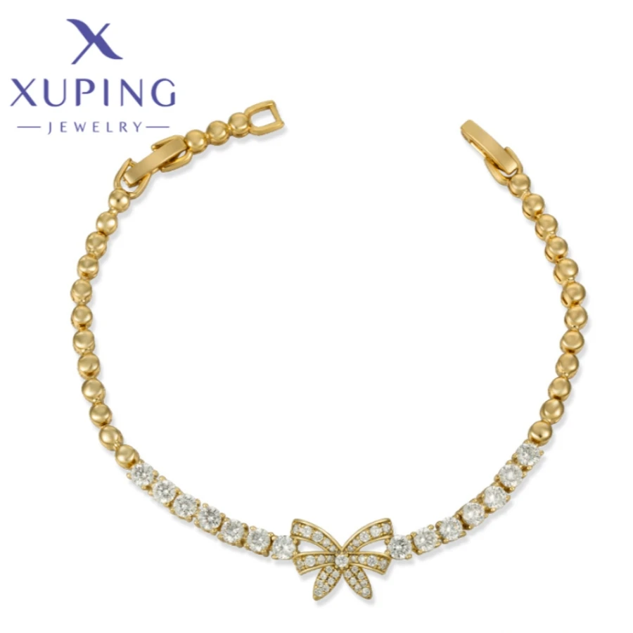 Xuping Jewelry Hot Exquisite Elegant Light Gold Color Butterfly Shape Bracelet for Women Girl Birthday Christmas Gift X000454165