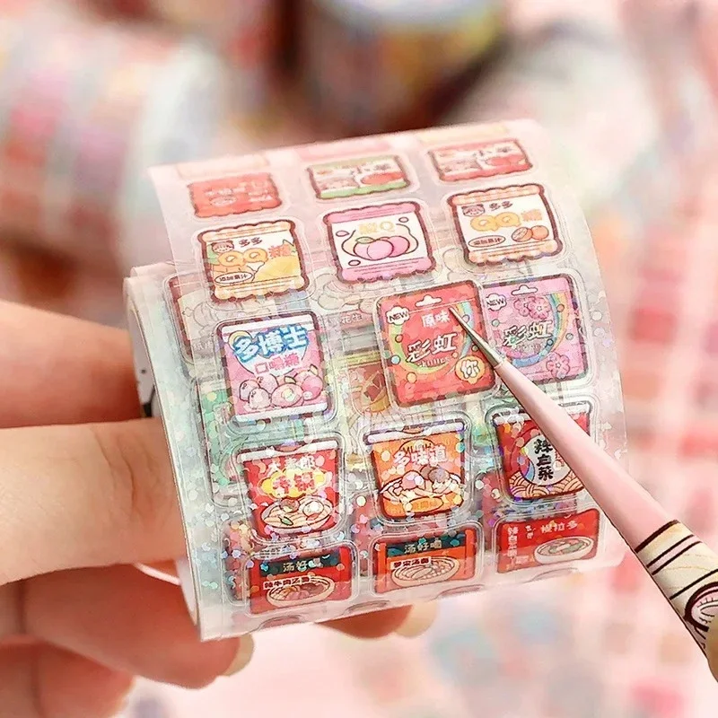 3 м граффити супермаркет еды напитки овощи лента милый мультфильм креативные декоративные наклейки обратно в школу