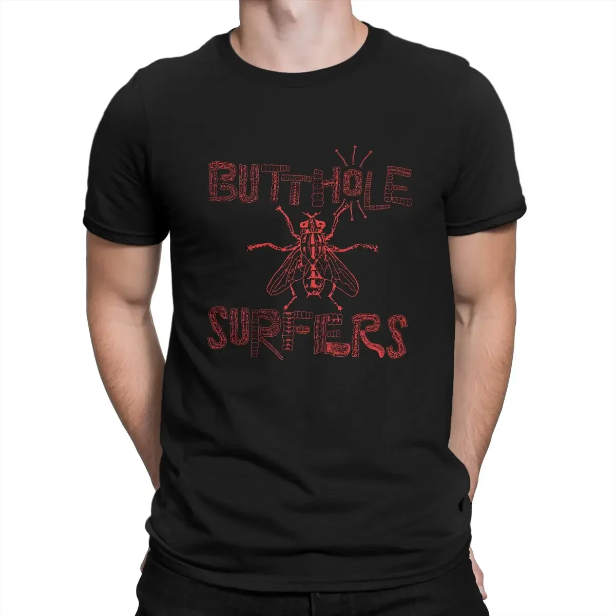 Butthole Surfers Fly Men's T Shirts S-Soundgarden Humorous Tees Short Sleeve Round Neck T-Shirt Cotton Summer Clothing