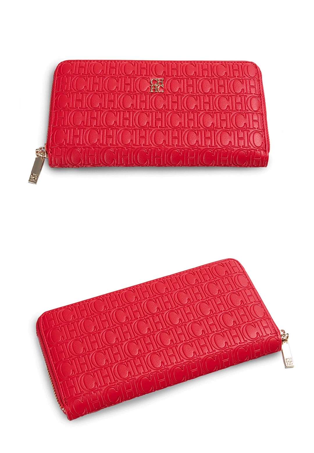 CH Fashion Classic Women's Portable Wallet Solid Color Design Multi-Letter Embossed Women's Coin Purse Minimalist