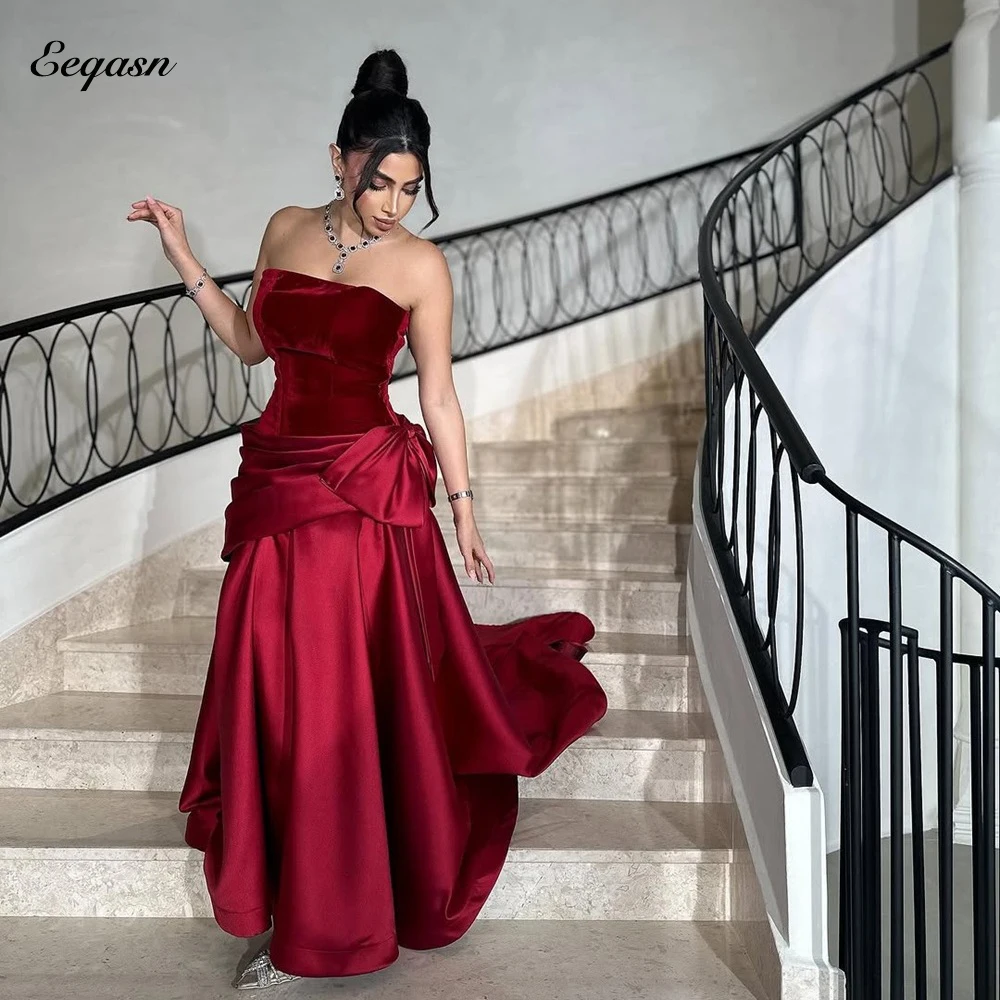 

Elegant Women's Prom Dress Sexy Evening Dresses for Special Occasions Strapless Wedding Party Gown Long Customized 2025
