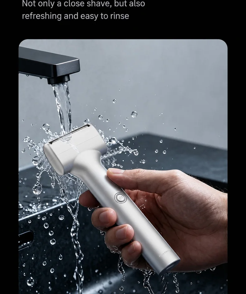 Men's Electric Mesh Razor, USB-C Charging, Supports Wet and Dry Shaving, Portable for Travel