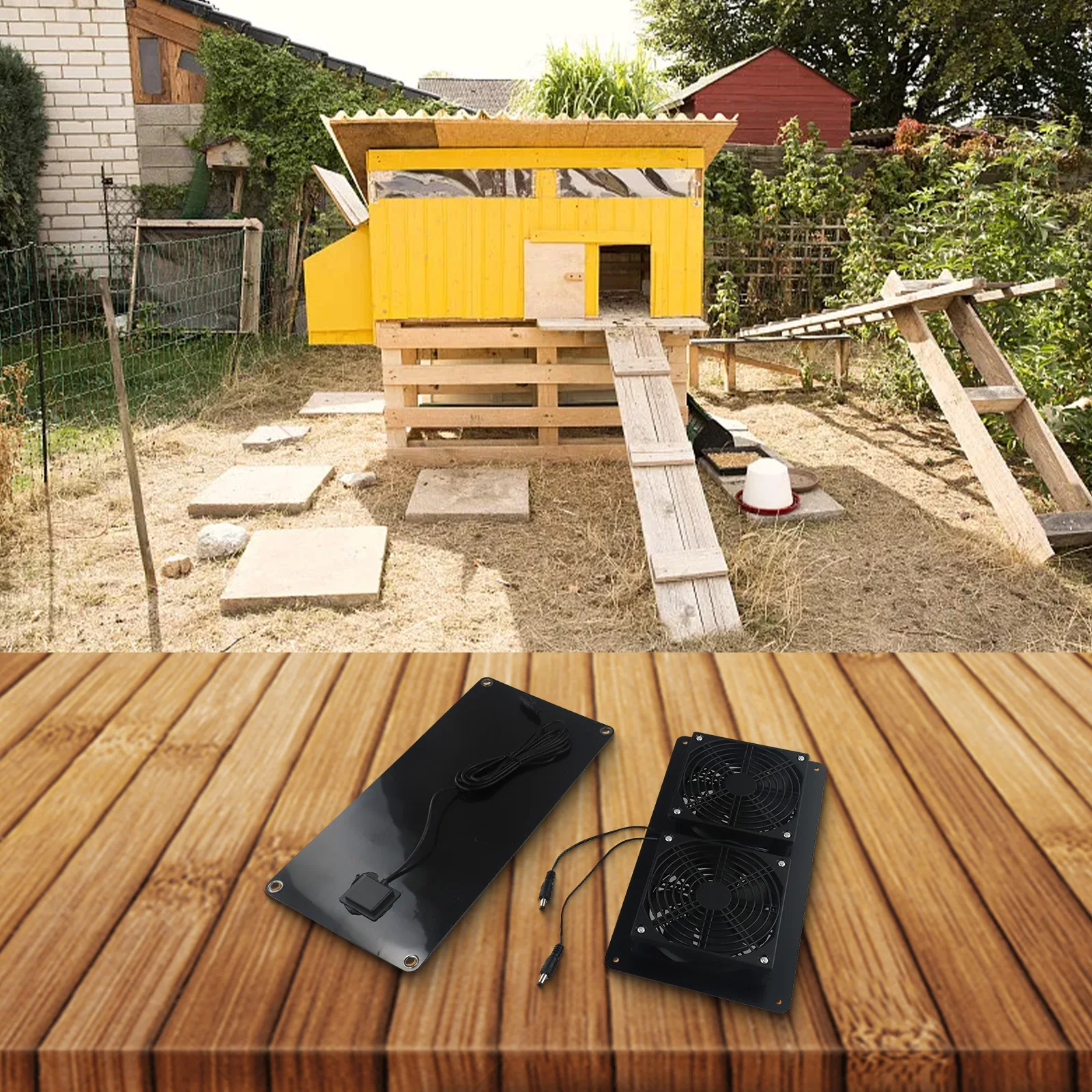 Painel Solar Exhaust Fan para Outdoor Chicken Coop Greenhouse, Impermeável Household Solar Improvement, Acessórios Replacment, 30W, 12V
