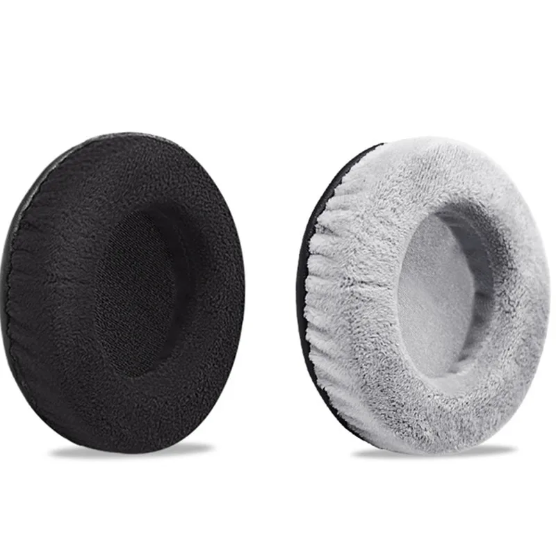 2 pezzi Cuscinetti auricolari in velluto 60 65 70 75 80 85 90 95 100 105 110MM Cuffie auricolari Cuscino in schiuma Paraorecchie nero grigio