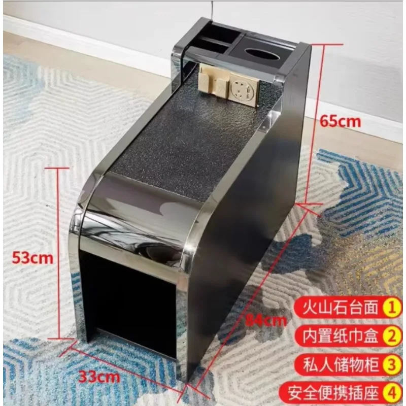 Nail Art Corner Sauna Beauty Side Table with Foot Massage and Facial Care Cabinet