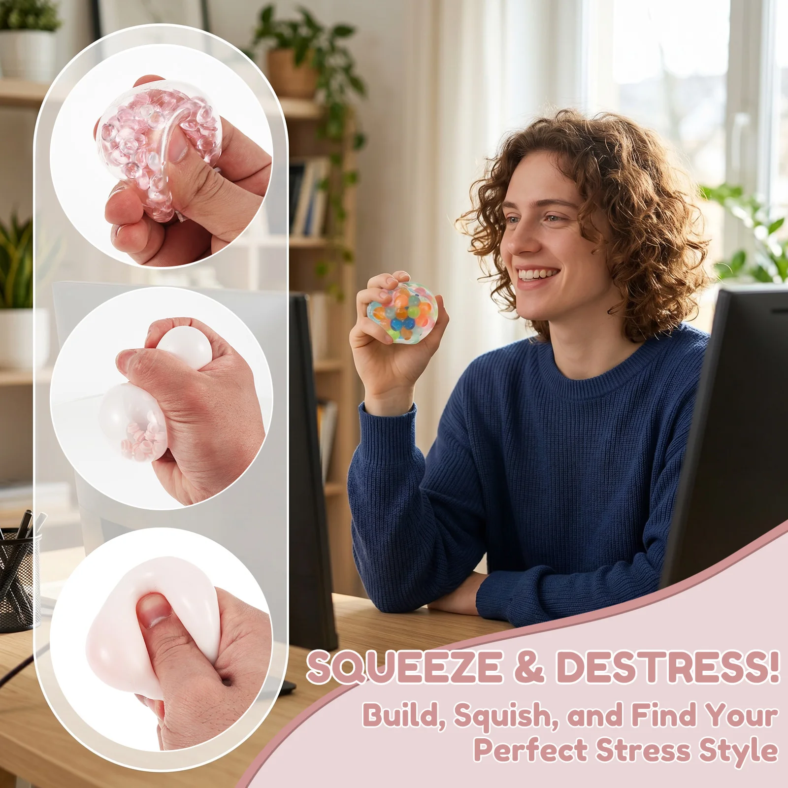 DIY Stressball-Bastelset: Angstlösendes Quetschball-Set, Handgemachte Stressball-Formmaterialien für ASMR-Entspannung – Detail 7